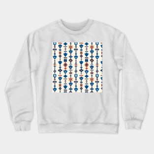 Tribal Bison Heads Crewneck Sweatshirt